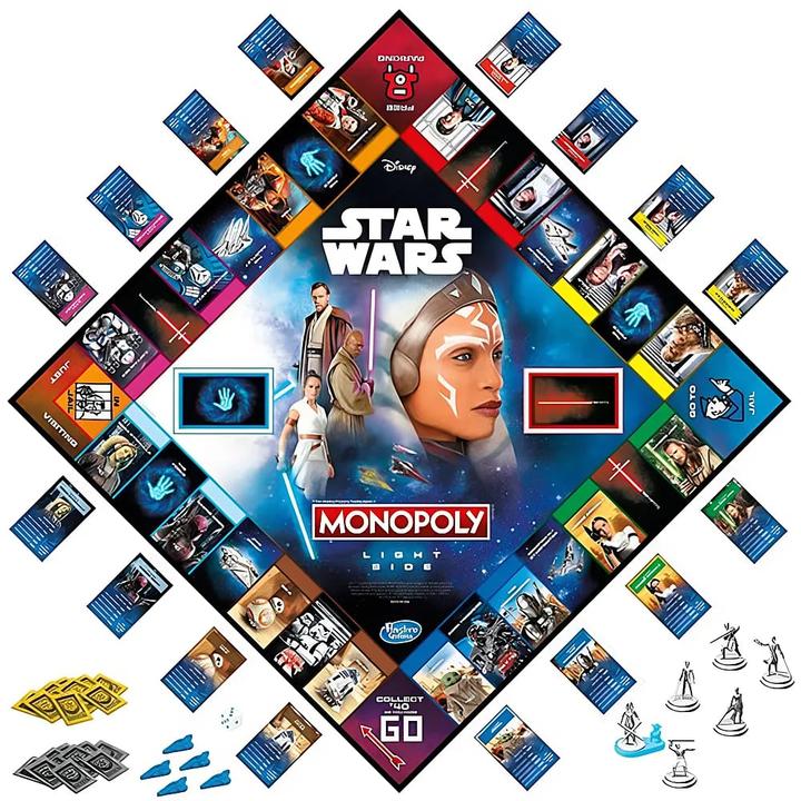 Productafbeelding Monopoly Star Wars Light Side Edition Bordspel, Star Wars Jedi-spel voor 2-6 spelers, Spel voor K (Duits, 2 - 6 Spelers)