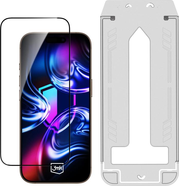 Image du produit 3MK Szkło hartowane HardGlass Max z aplikatorem do Apple iPhone 17 Pro Max (Apple iPhone 17 Pro Max)