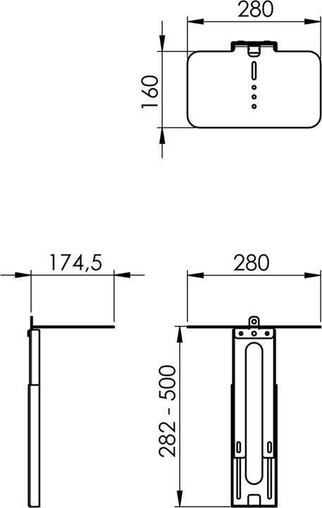 Produktbild Vogels PROFESSIONAL PVA 5050 Kamera/Lautsprecherhalter, 40-55" (1 Paar, Wandmontage, Höhenverstellbar)