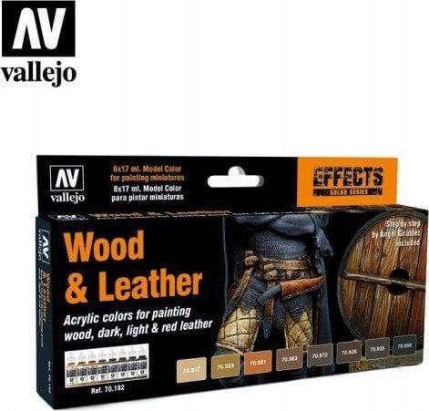 Produktbild Vallejo Wood Leather Set (8 Farben) Model Air (17 ml)