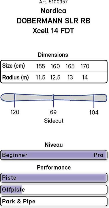 Produktbild Nordica Dobermann SLR RB Ski Set 21/22 (165 cm, Ohne Bindung)