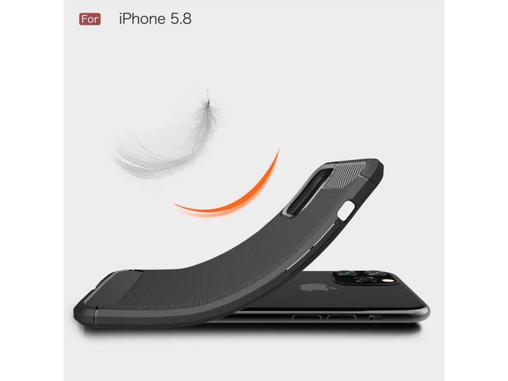 Actual product image Screenguard Apple iPhone 11 Pro Case Carbon Brushed Soft TPU (Apple iPhone 11 Pro)