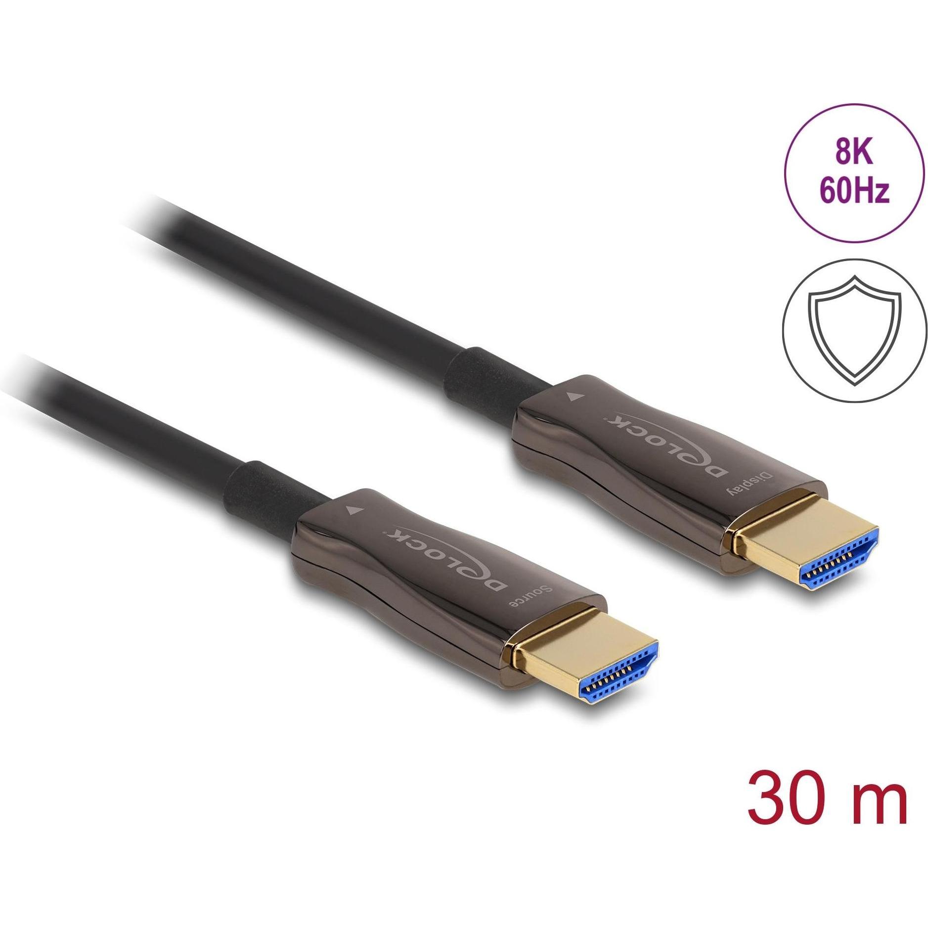Thumbnail - Delock Aktives Optisches HDMI Kabel mit Metallarmierung 8K 6 (30 m, HDMI), Video Kabel