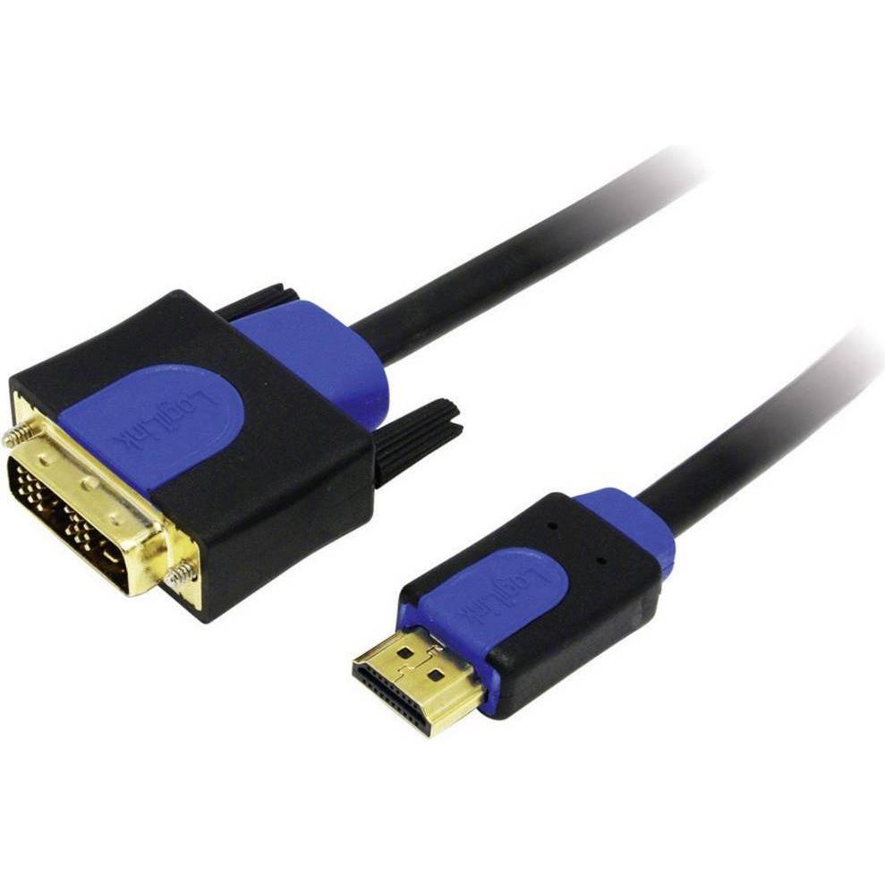 LogiLink DVI — HDMI (Typ A) (2 m, HDMI, DVI), Video Kabel