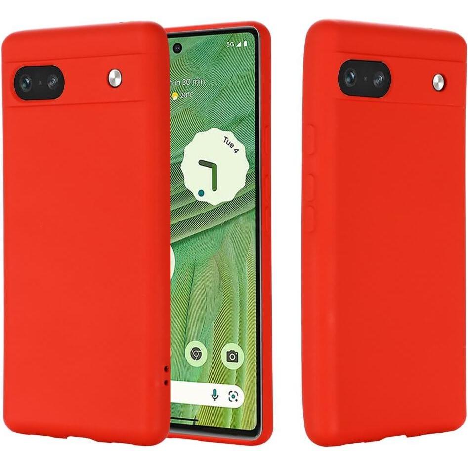 Thumbnail - Cover-Discount Google Pixel 7a - Silikon Gummi Hülle rot (Google Pixel 7a), Smartphone Hülle, Rot