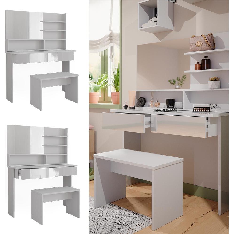 Thumbnail - Vicco, Schminktisch, Azur mit Hocker