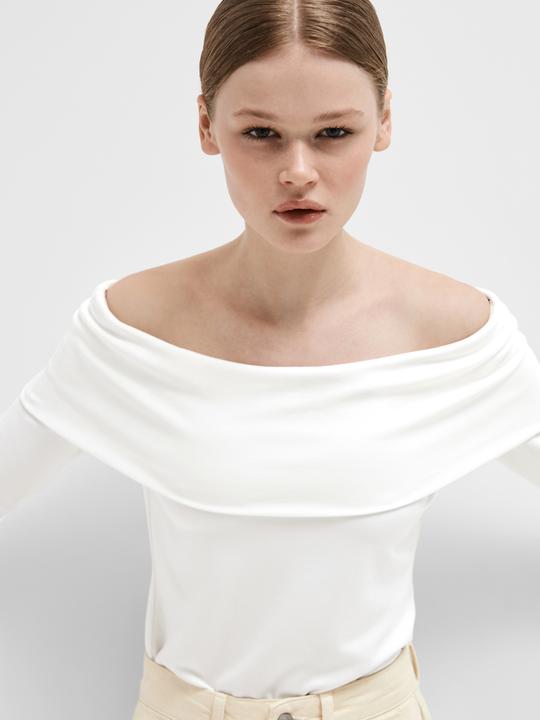 Actual product image Selected Femme Long Sleeve Off Shoulder Top (L)