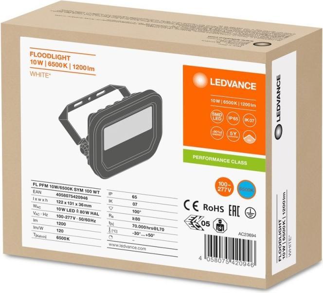 Actual product image Ledvance LED Floodlight 10W 6500K symmetric 100 white (1200 lm, IP65)
