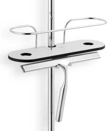 Produktbild Giese Duschkorb für Duschgleitstange mit Glasabzieher und Halter für Rasierer