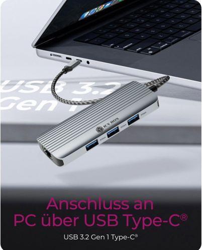 Produktbild Icy Box IB-DK4034a-CPD (USB-C, 6 Ports)