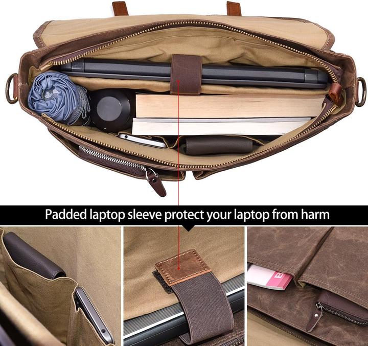 Immagine prodotto Only-Bags.Store Herren Umhängetaschen Aktentasche Laptoptasche Wasserdicht