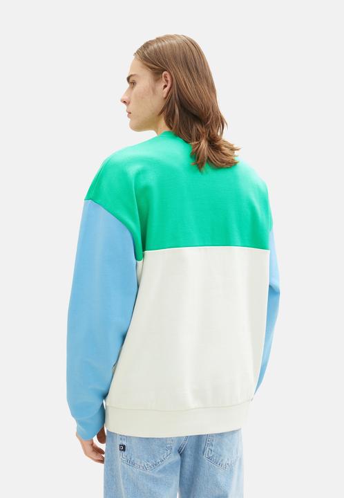 Produktbild Tom Tailor Sweatshirt Pullover ohne Kapuze mit Color-Block (XL)