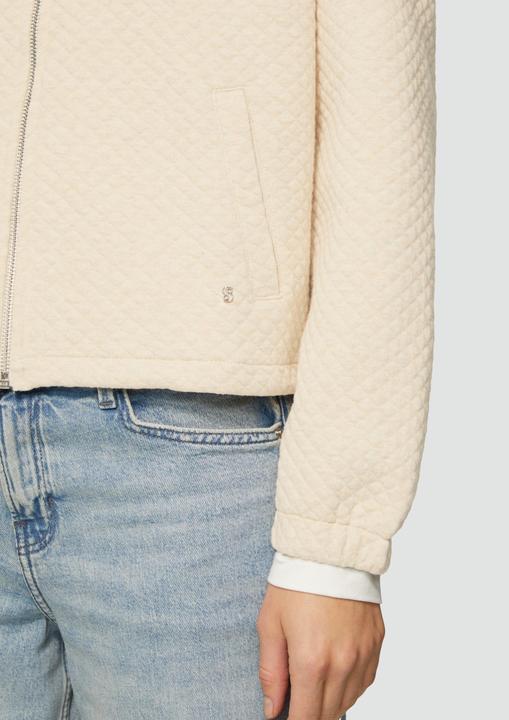 Produktbild S.Oliver Sweatshirt Jacke Jersey-Jacke mit Waffelstruktur (46)