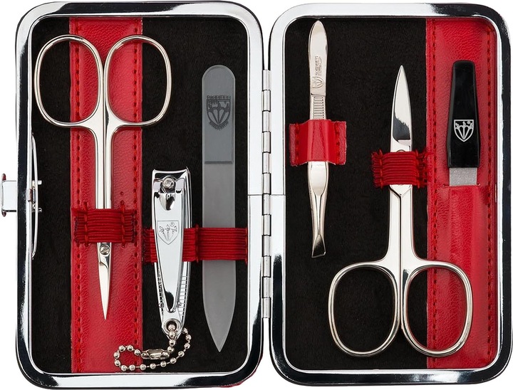 Produktbild Kellermann Germany Manikuere Etui Nagelset 6tlg Rot Kunstleder