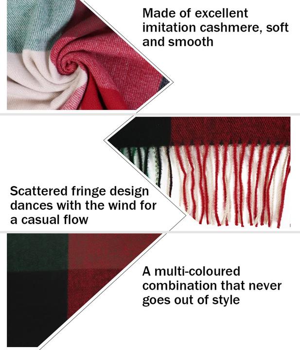 Produktbild Only-Bags.Store Schals Schals Plaid Poncho Soft High Quality Winter gestrickt Schal mit Quasten