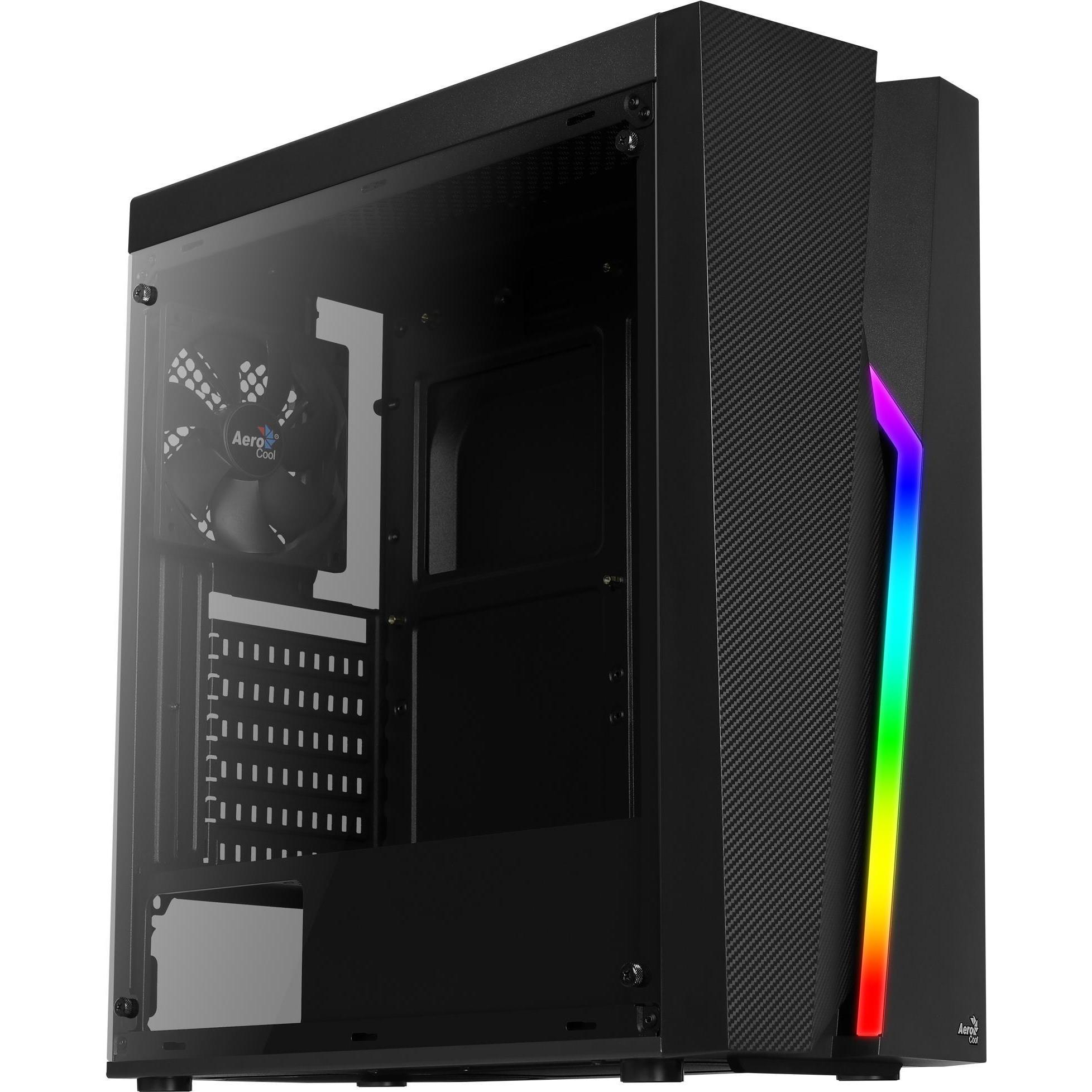 AeroCool Bolt RGB (ATX, mATX, Mini-ITX), PC Gehäuse, Schwarz