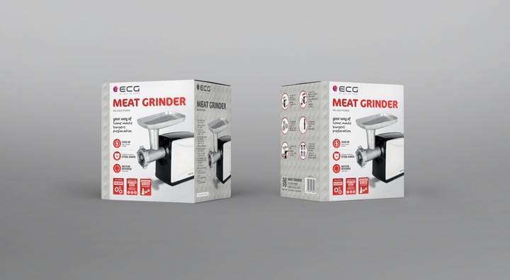 Actual product image ECG MG 2510 mincer Black, Stainless steel, White (1200 W)