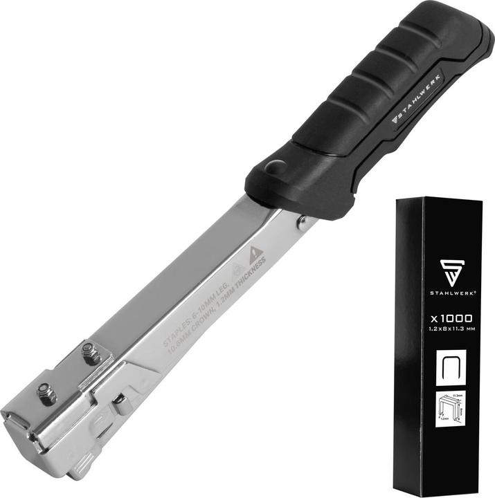 Stahlwerk Hammertacker Schlagtacker Handtacker Klammergerät + 1000 Klammern