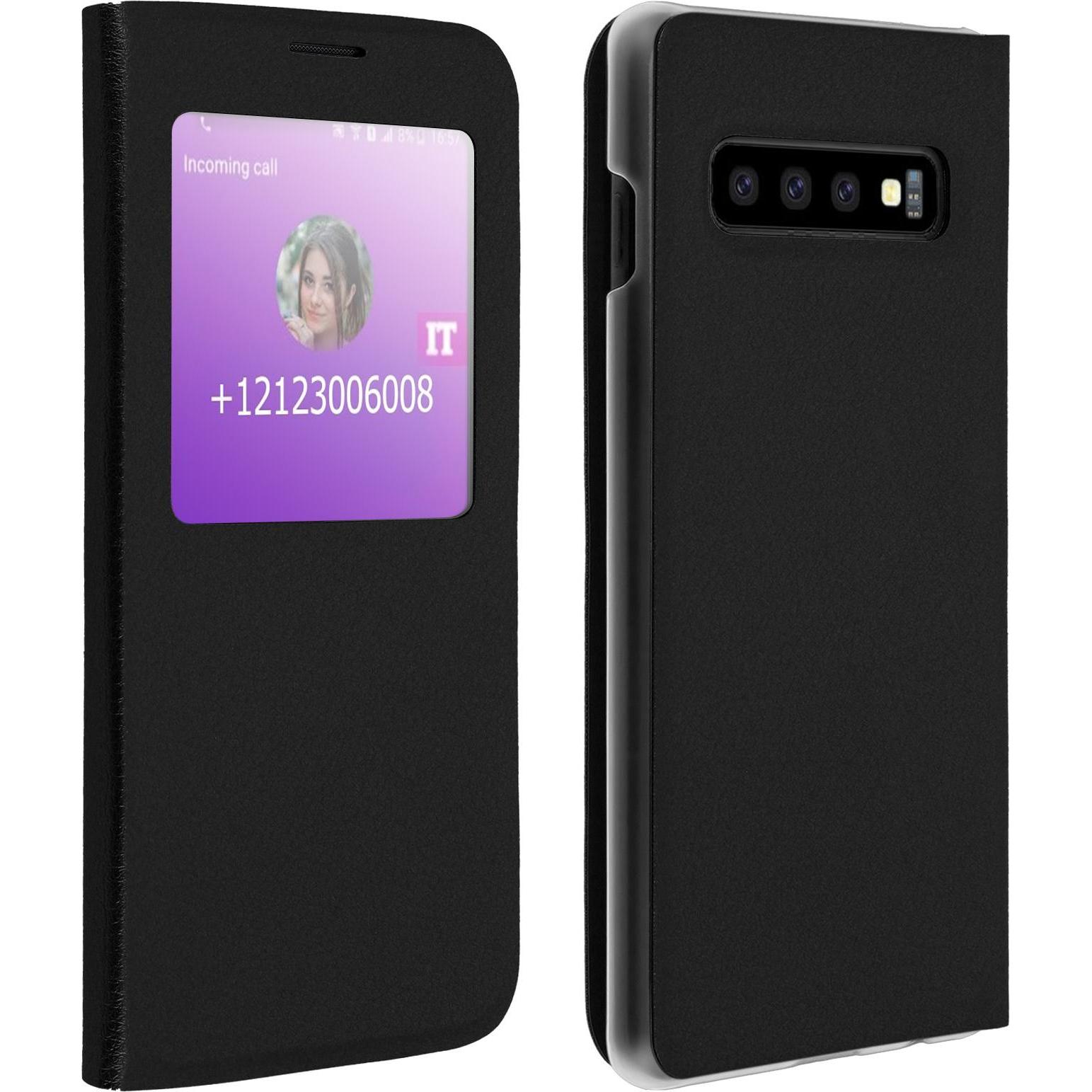 Avizar Sview Series (Samsung Galaxy S10+), Smartphone Hülle, Schwarz