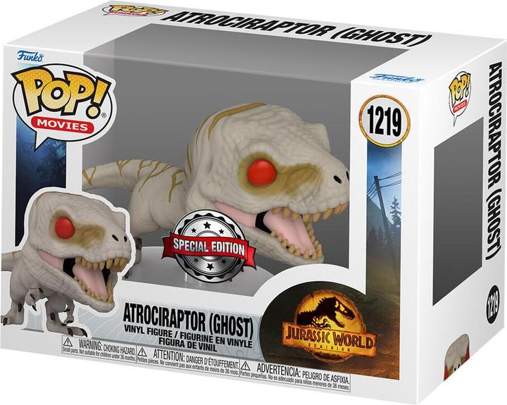 Actual product image Funko Pop! Jurassic Dominion Atrociraptor Ghost (1219) EXM