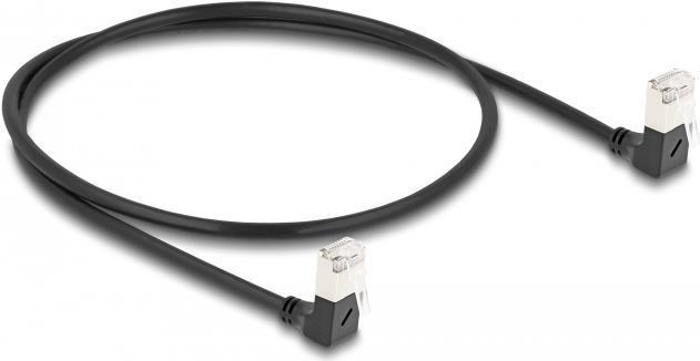 Image du produit Delock Câble réseau RJ45 Cat.6A S/FTP Slim 90° haut / haut (S/FTP, CAT6a, 0.50 m)