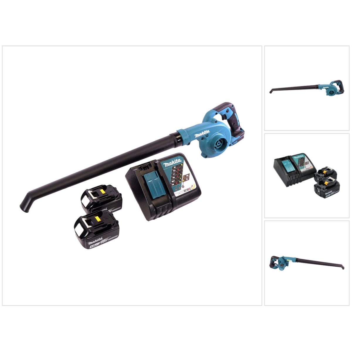 Makita, Laubsauger + Laubbläser, DUB 186 RM Akku Gebläse Laubbläser 18 V + 2x Akku 4,0 Ah + Ladegerät (Akkubetrieb, Laub...