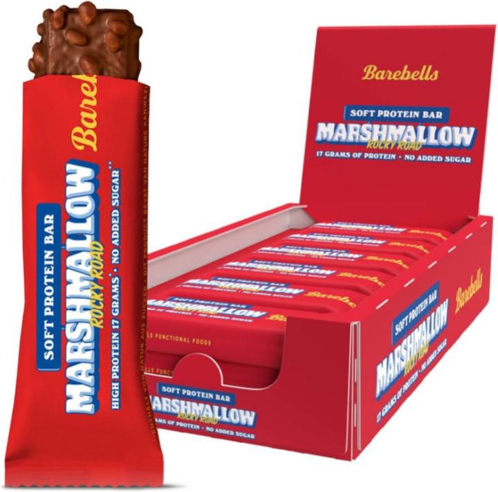 Image du produit Barebells Soft Protein Bar - Guimauve Rocky Road Boîte de 12 barres (Guimauve Rocky Road, 12 pcs, 660 g)