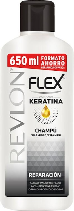 Revlon Professional FLEX KERATIN Shampoo Reparatur trockenes Haar 650 ml (650 ml, Flüssiges Shampoo)