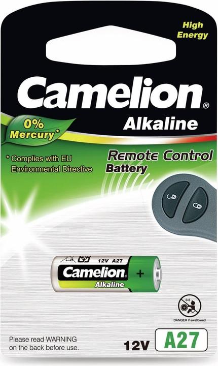 Productafbeelding Camelion LR27 Speciale batterij 27 A Alk (1 Pcs., A27, 26 mAh)