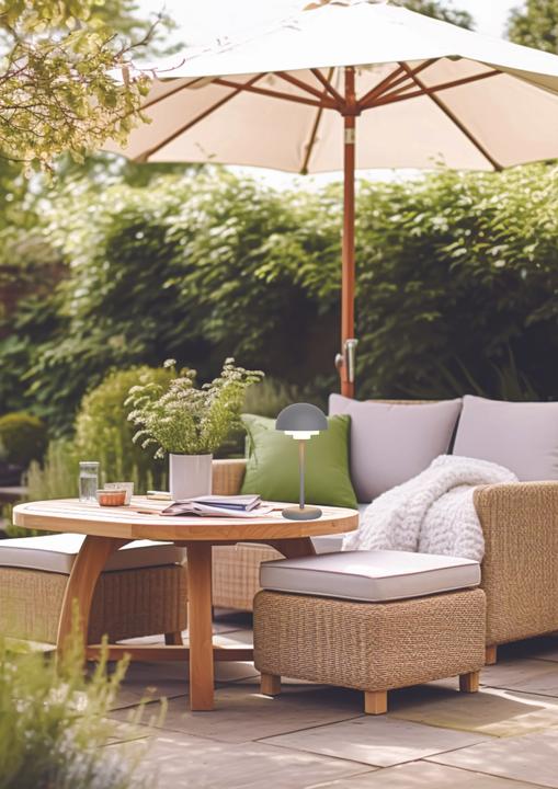 Image du produit Schönenberger Lampe de bureau rechargeable Malina, USB-C, 33.5 cm, Gris (180 lm)