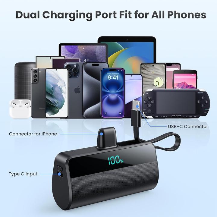 Immagine prodotto IPosible Powerbank mit LED-Display (5500 mAh, 20 W)