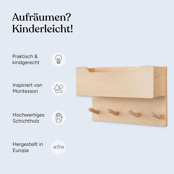 Immagine prodotto Ehrenkind Kindergarderobe mit Kleiderhaken