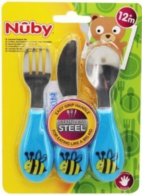 Immagine prodotto Nuby Utensili da tavola 3 pezzi 3 assortiti