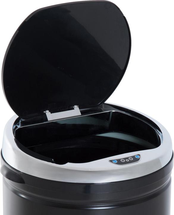 Produktbild Homcom Mülleimer 50L mit Infrarotsensor Edelstahl, Schwarz (50 l)