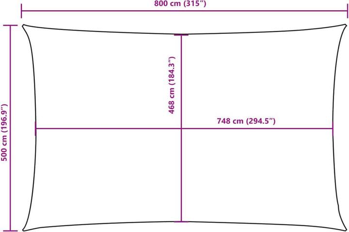 Produktbild vidaXL Nezhatok (500 x 800 cm)