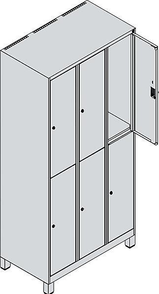 Actual product image C+P Double-decker locker Classic PLUS (90 cm, 195 cm)