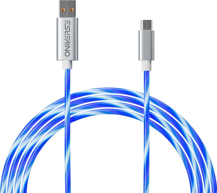 Produktbild Oniverse Micro Usb Charge Cable With Led, 2 Meters - White (2 m)