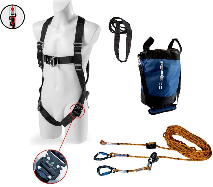 SpanSet Höhensicherung Safety-Kit SK-301/302 für Leitern und Masten (Höhensicherungsset, 100 kg)