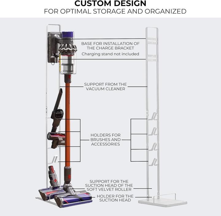 Actual product image Plutoos Hoover holder for Dyson V15 V12 V11 V10 V8 V7 V6 - DC58/ DC59/ DC62/ DC74