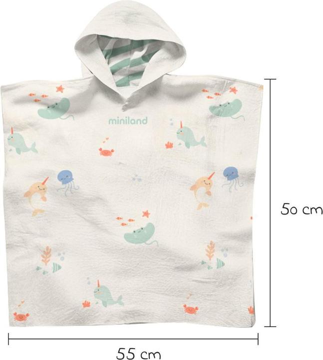Image du produit Miniland Badeponcho & Bademäntel Badeponcho aus Musselin 50 x 55 cm - Oce