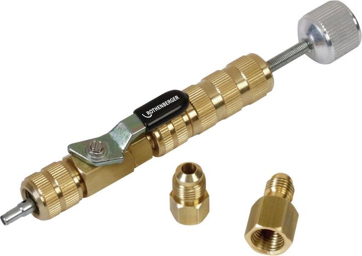 Produktbild Rothenberger Schraderventil-Werkzeug 1/4" + 5/16", Ventilwechsel im Betrieb, für R410A und R32