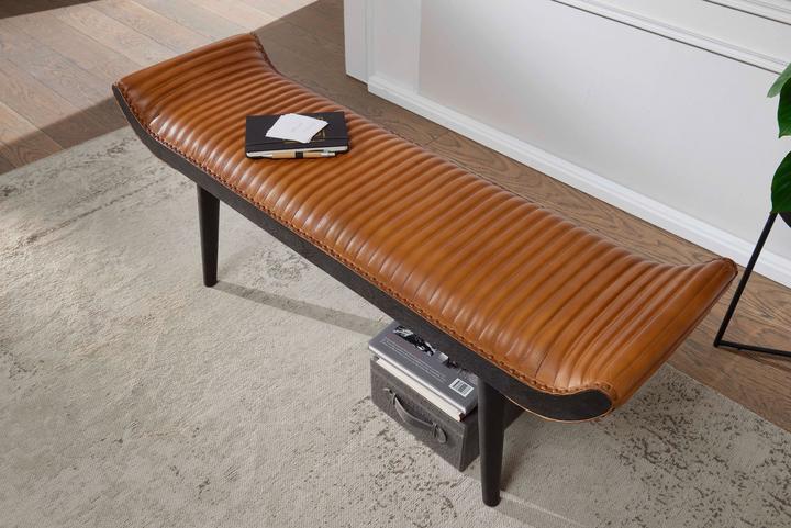 Image du produit FineBuy Banc en bois massif mangue marron (125 cm)