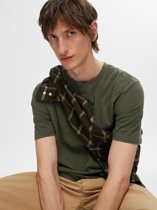 Immagine prodotto Selected Homme Maglietta in cotone con filato a fiamma (XXL)