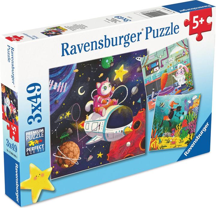 Actual product image Ravensburger Children's puzzle 3x49 Teile - Tierwissenschaftler (49 pieces)