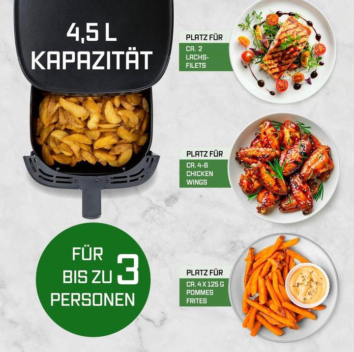 Actual product image Gourmetmaxx Heissluft-Fritteuse AirGenius S 4.5 l, Detailfarbe