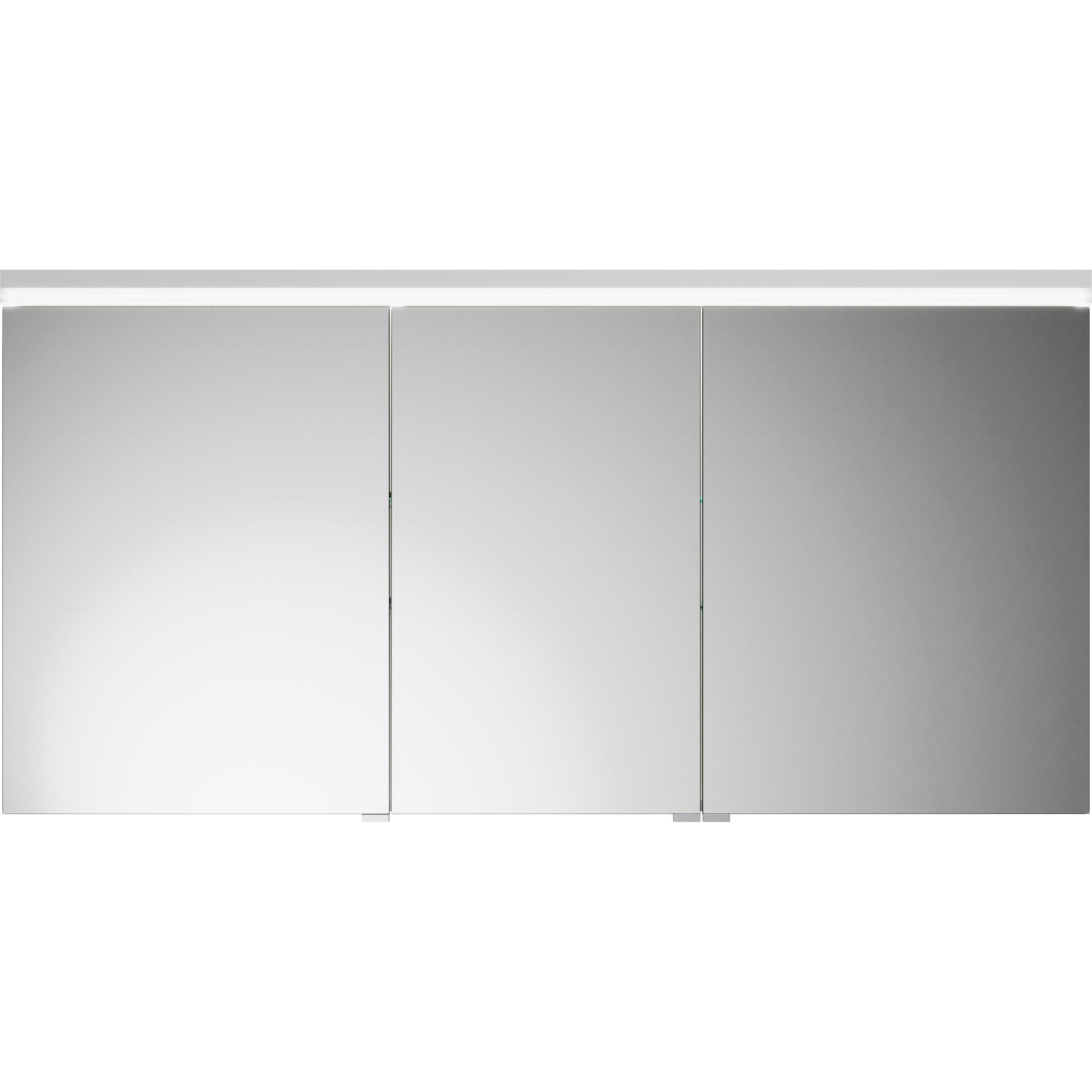 burgbad, Spiegelschrank, Lin20 Spiegelschrank LED-Beleuchtung inklusive LED-Waschtischbeleuchtung, 3 Türen, 1400x700