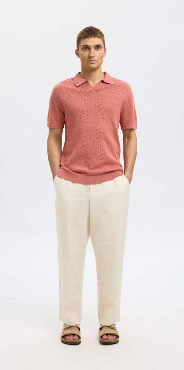 Produktbild Selected Homme Häkel-Look Polohemd aus Strick (L)