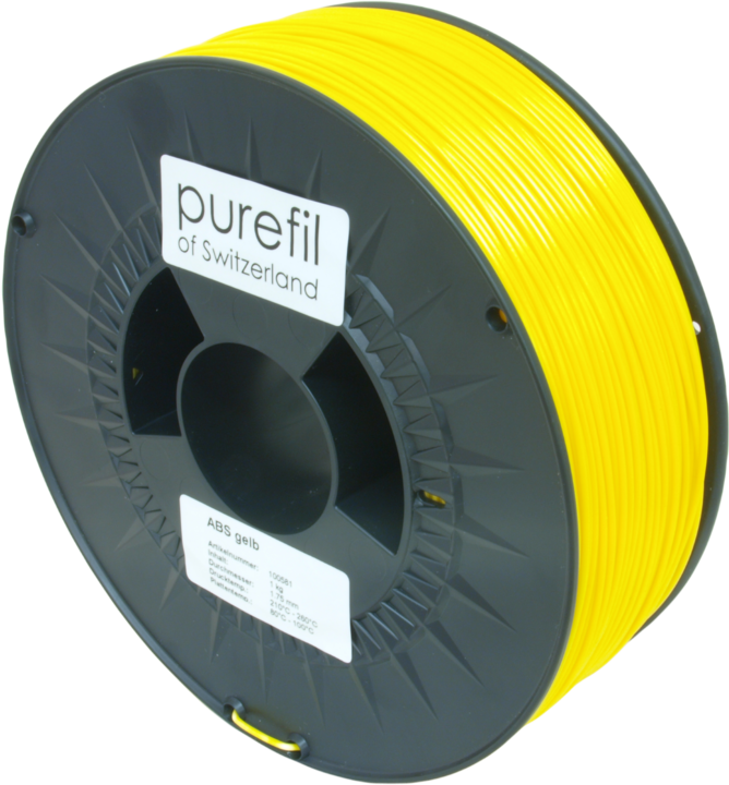 Actual product image Purefil FIlament (ABS, 1.75 mm, 1000 g, Yellow)