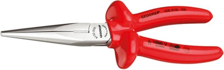 Gedore VDE 8132-160 VDE Flat nose pliers with dip insulation 160 mm (160 mm)