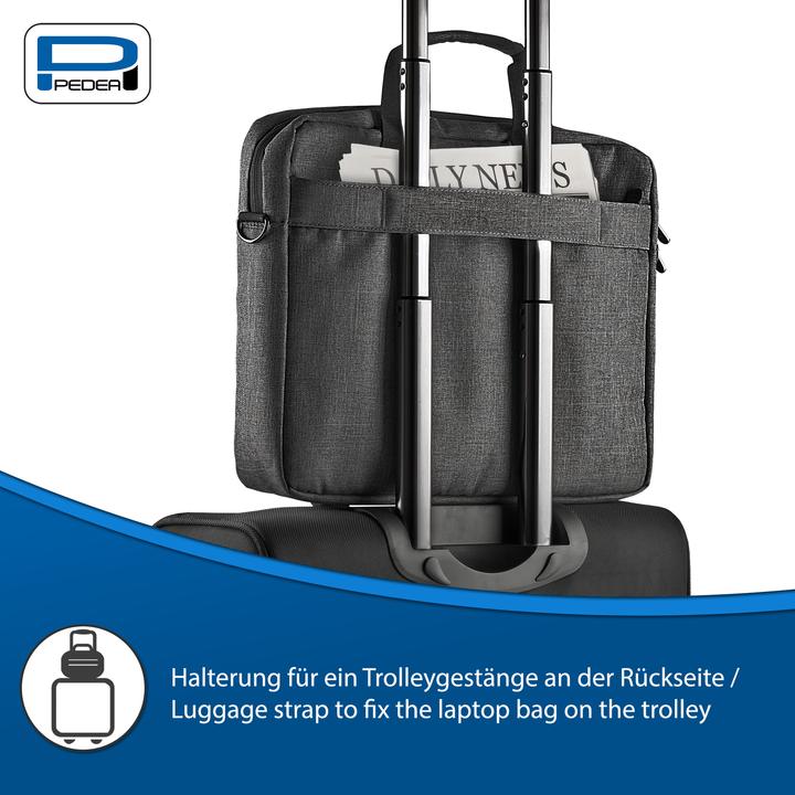 Actual product image Pedea URBAN compact 43.9cm (17.3") laptop bag, grey (17.30")